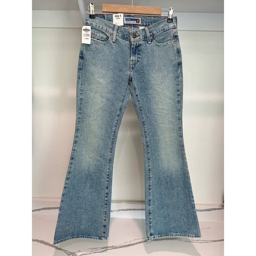 NWT Deadstock Old Navy Ultra Low Waist Flare Jeans Size 1 Regular